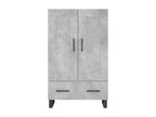Highboard, concrete grey, 69.5x31x115 cm, engineered wood, LSOX40357