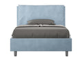 Single bed without slatted base, upholstered, 120x200 cm, light blue microfiber, Large, BZIS96971