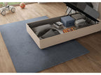 Upholstered storage bed 80x200 in sand microfiber MUUI07698