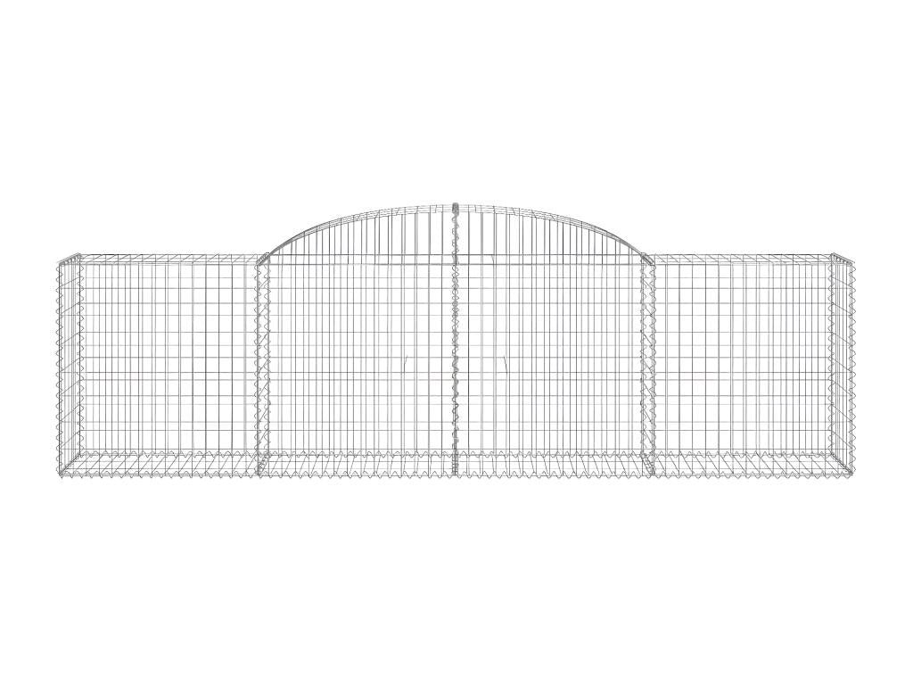 Arched gabion baskets, 11 pieces, 300x50x80/100 cm, galvanized iron, YBEK85120