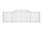 Arched gabion baskets, 11 pieces, 300x50x80/100 cm, galvanized iron, YBEK85120