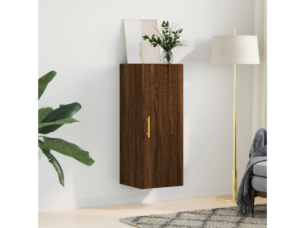 Brown oak wall cabinet 34.5x34x90 cm POVN74953