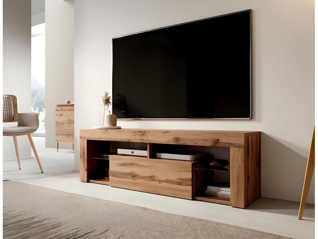 Boisona 140cm Oak TV Stand/Bench without LED - Boisona ILLA26775
