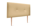 Elariva Faux Leather Headboard with Buttons 90x105cm with Legs for 80/90cm Beds - Vanilla FCCA61859