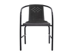 Garden chairs, set of 4, rattan, plastic and steel, 110 kg, BVVV27608