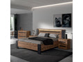 Elariva - Bed Set 140x200cm Bedside Tables Wood Effect VUEQ24986