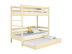 Wooden bunk bed - with drawer for mattress N03 Light Pine 100x180 OATV51062