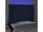 Blue LED Headboard 103x16x118/128 cm Fabric CHGK14544