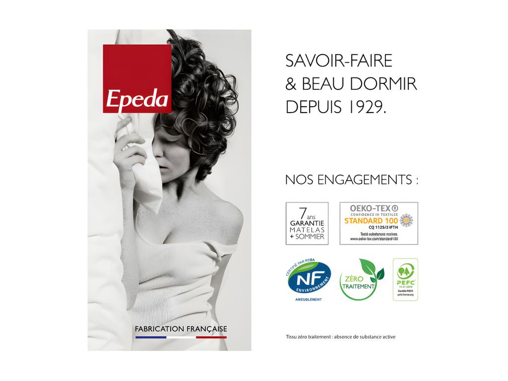 Medium comfort bed base, natural mottled finish, 18 cm thick, NATURE 140x190 SRDW50449