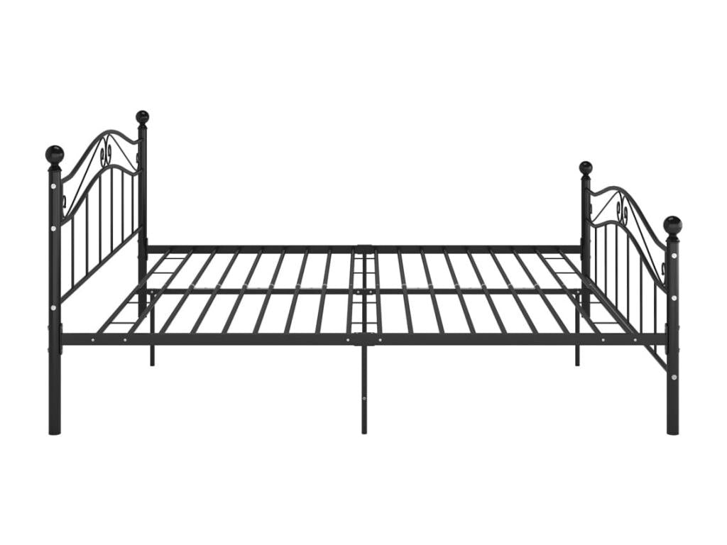Black Metal Bed Frame 140x200 cm LMAF01380