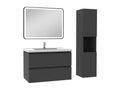 80cm Bathroom Vanity Unit with Mirror Column, 3 Colors, Anthracite TOBH90075
