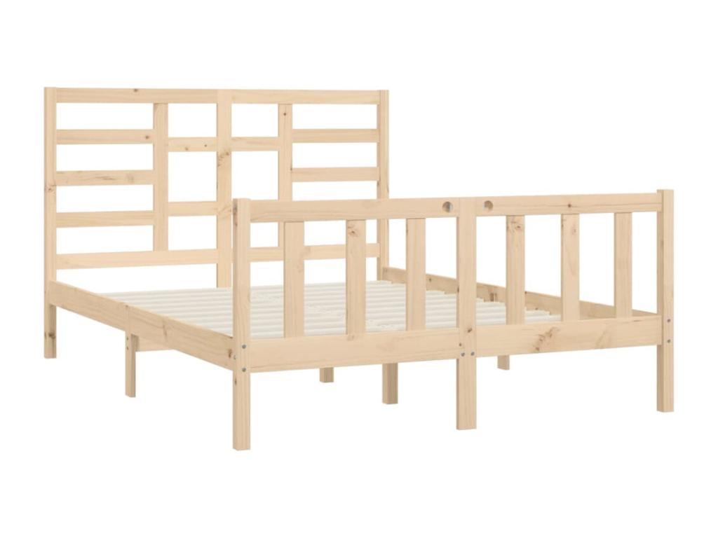 Bed frame without mattress 160x200 cm solid pine wood RHKL80550