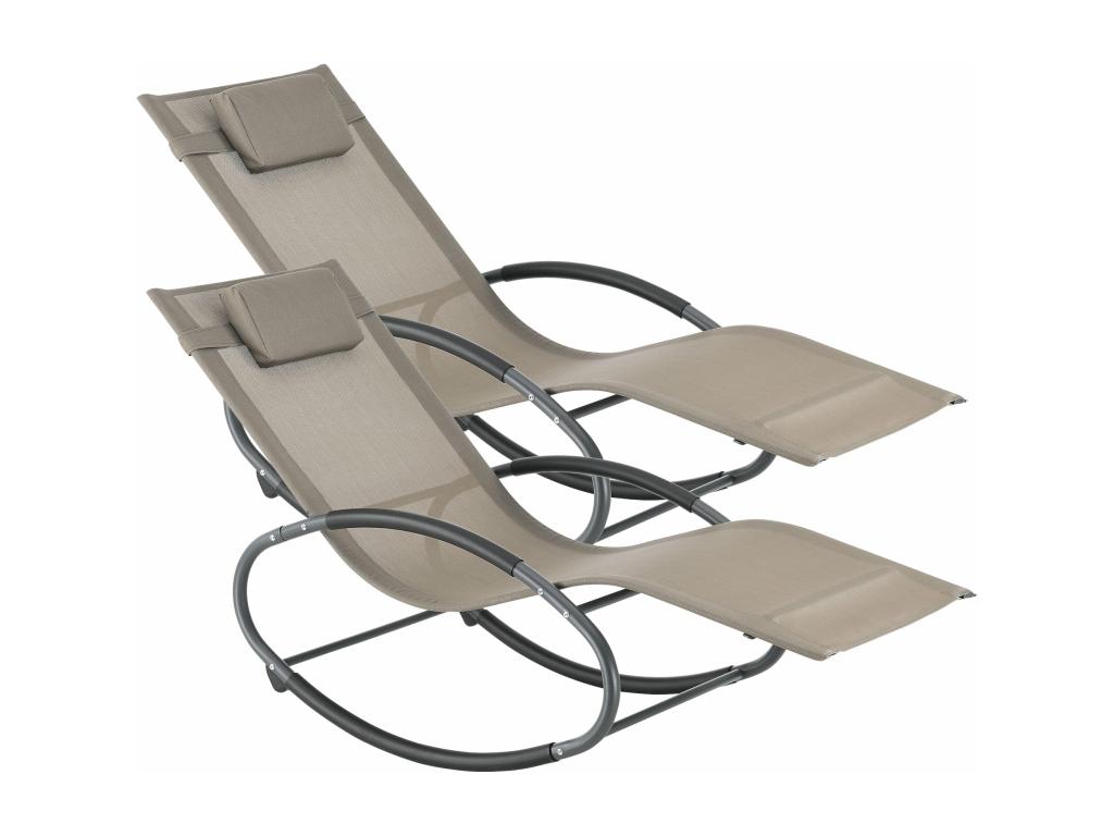 Set of 2 beige baths 153x63x80.5 cm 03 0006423 INHM53189