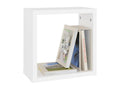 4-piece wall shelves, white, 30x15x30 cm, NQLY31898