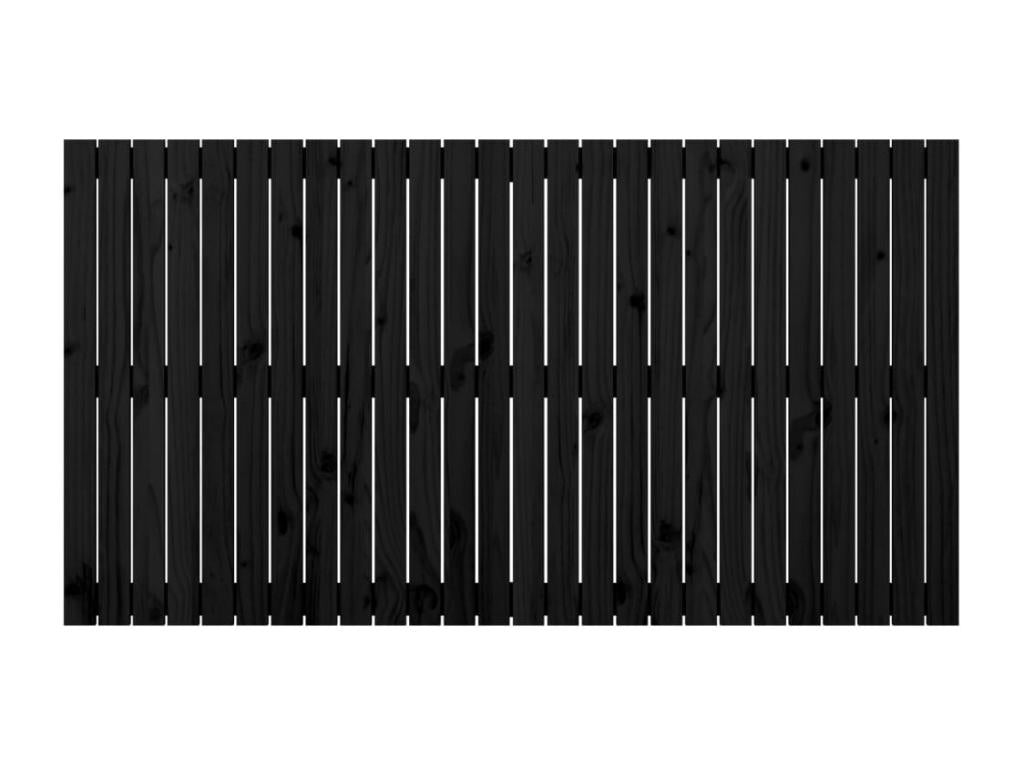 Wall-mounted headboard, black, 166x3x90 cm, solid pine wood, GSMJ61151