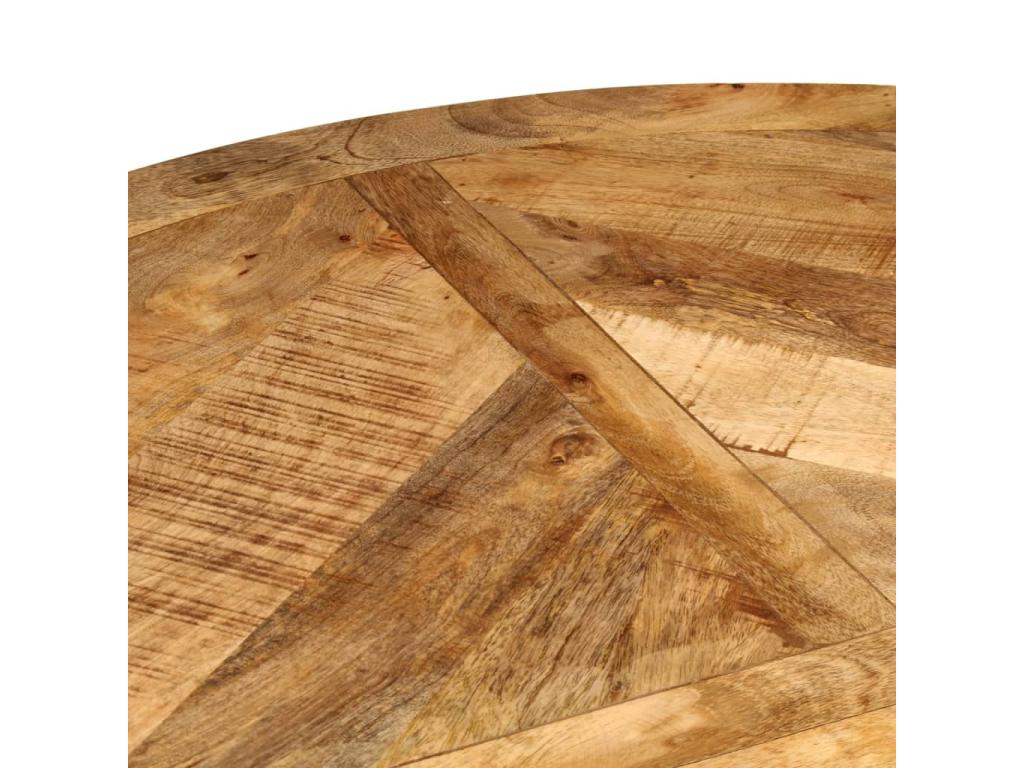 Dining table 110x75 cm solid raw mango wood UHON08936