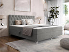 Continental 141 Bed, Continental Double Grey, 180x200cm, 186cm Slatted Base OFGW06791