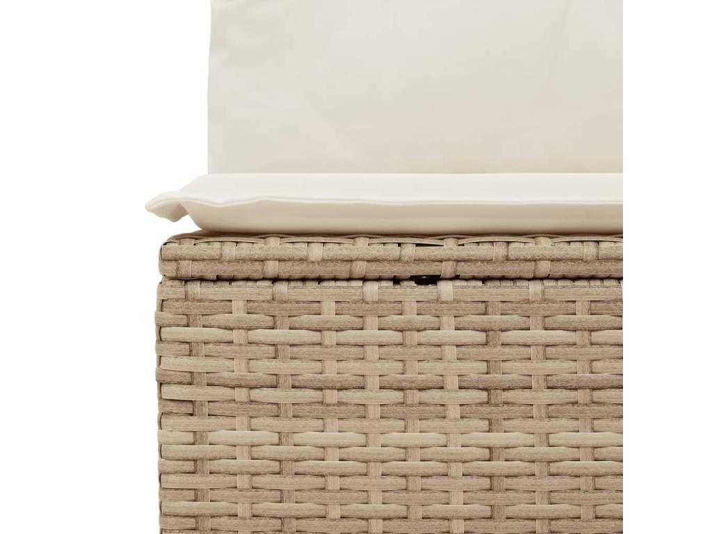 10-piece beige resin wicker garden furniture set with cushions RULG73438