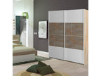 Elariva LIGHT - Wood Effect Wardrobe with Sliding Doors and Soft-Close Brake WARU37292