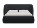 160x200cm Black Boucle Fabric Storage Bed - Boisona BRYE96367