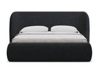 160x200cm Black Boucle Fabric Storage Bed - Boisona BRYE96367