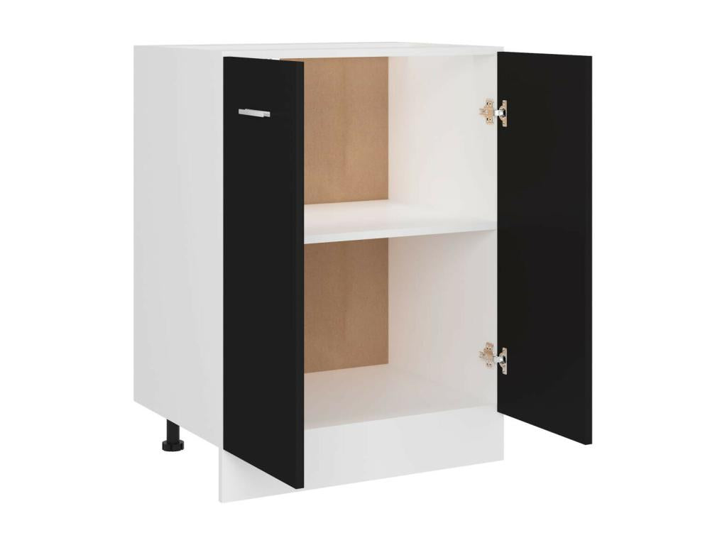Black Kitchen Cabinet 60x46x81.5 2 OUZW63501