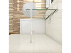 Walk-in shower enclosure 70x190cm with shelves and 140cm support bar, trimmable to 8mm, anti-limescale glass FLOI99223