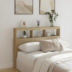 Oak headboard wardrobe with LED lighting, 140x17x102 cm, CRZV90102