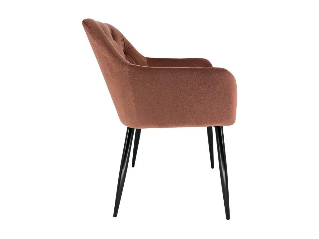 Set of 2 velvet upholstered dining chairs SJ.030 Pink QBIJ86538