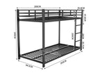 Children's beds 90x200 bunk beds, iron beds, classic style black iron bunk beds FMLH97426