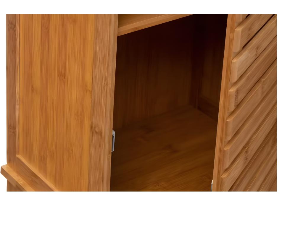 Bathroom column with 2 doors in natural Lysvia - Dim L.34 x D.24 x H.170 cm HKJL78086