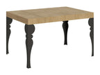 Extendable table 90x130/390 cm Natural Oak with Anthracite frame RBHV76228