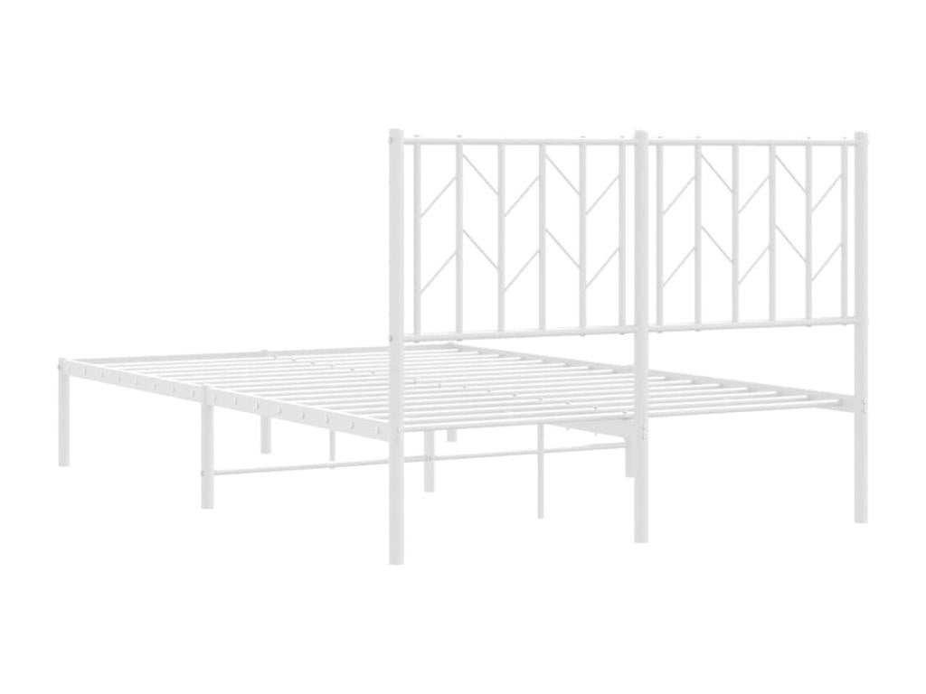 Metal bed frame with white headboard 120x200 cm HJFA45933