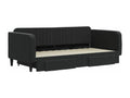 Daybed with pull-out bed and drawers, mattress not included, black, 100x200cm PXFA72701