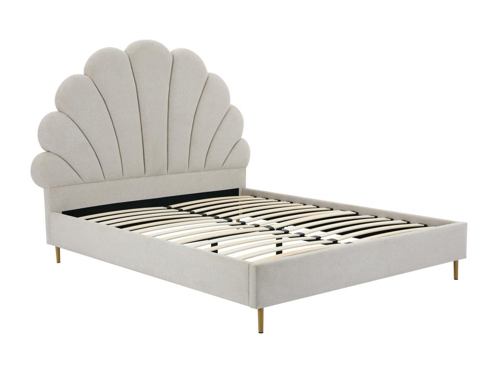 Shell-shaped bed 160x200 cm - Fabric - Beige - Boisona UOWD97670