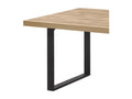 Elariva - 200cm Table, Wood Look, U-Shaped Metal Base, Black Powder Coated DLUN85130