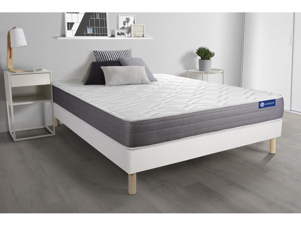 Latex and memory foam mattress set 160x200 cm 5 comfort zones white slatted base VSAY69503