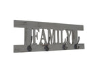 Elariva-C60 grey wall-mounted coat rack QENK34692