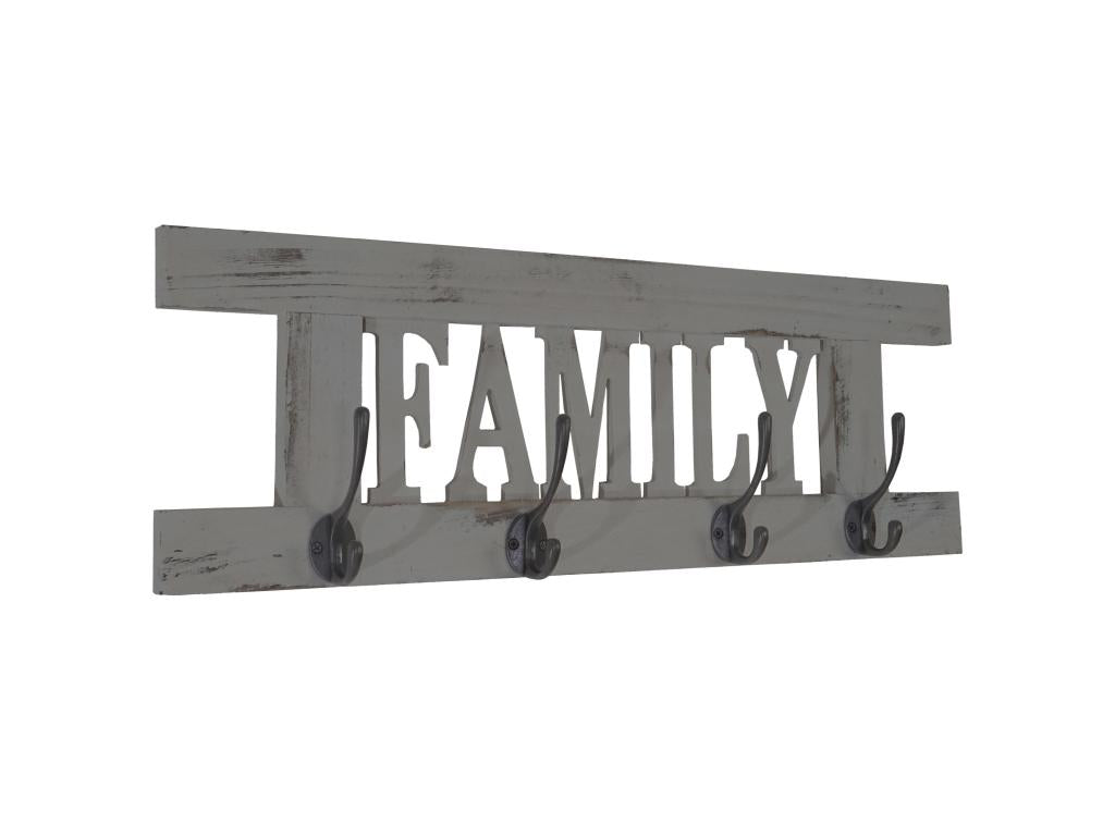 Elariva-C60 grey wall-mounted coat rack QENK34692