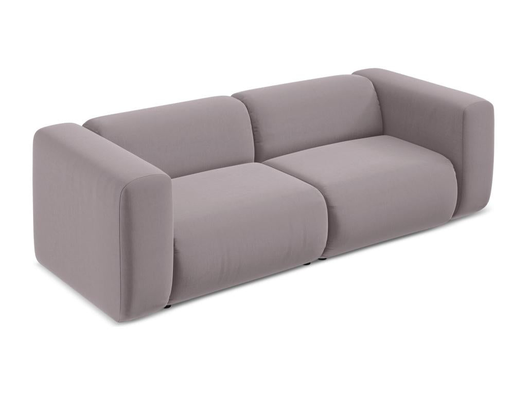 Modular 3-seater velvet sofa - lavender - Elariva DBUM32134
