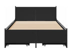 Black bed frame with drawers (mattress not included) 90x200 cm UBAN70260