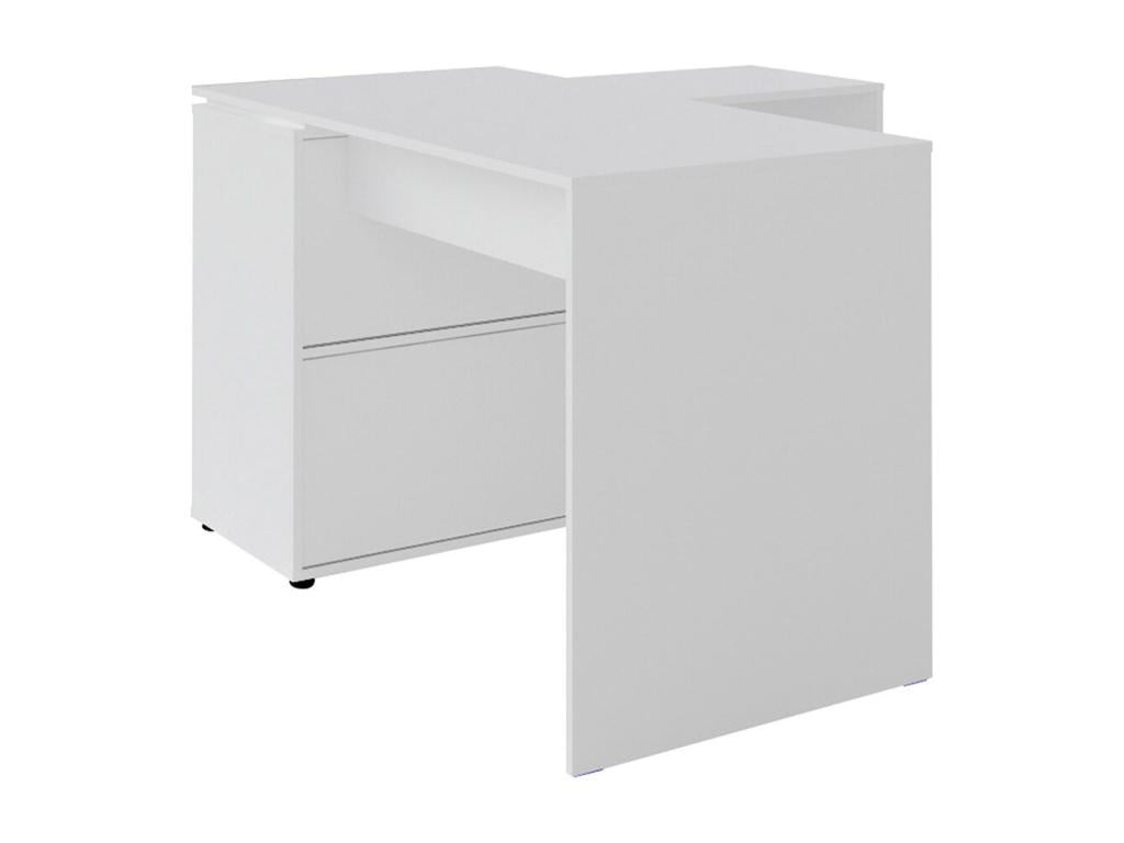 Elariva BPGS62583 White Fiberboard Corner Desk
