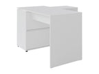 Elariva BPGS62583 White Fiberboard Corner Desk