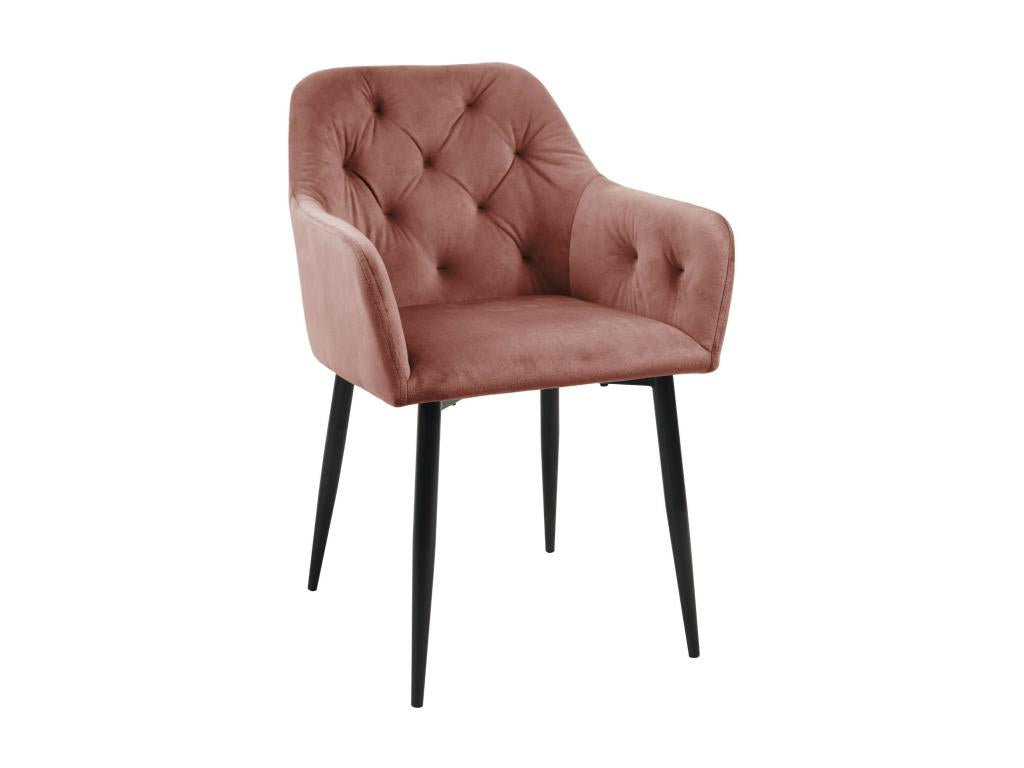 Set of 2 velvet upholstered dining chairs SJ.030 Pink QBIJ86538