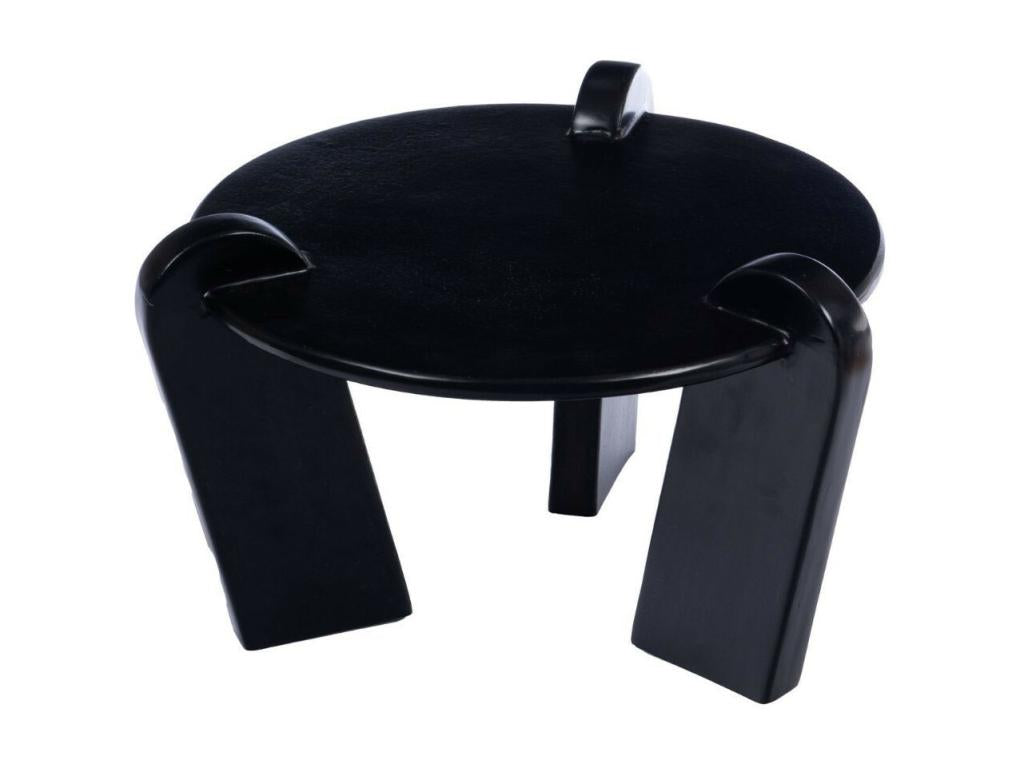 Round black aluminum coffee table D64 - Boisona PIBL80089