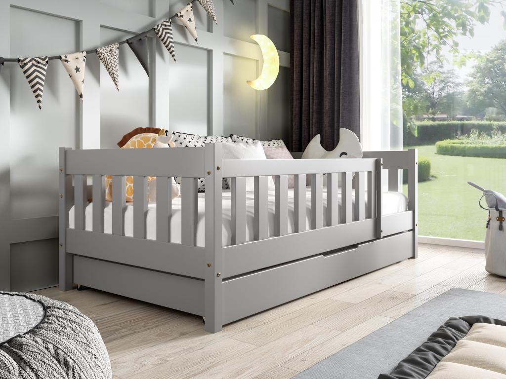 Boisona Children's Single Bed 86x198x59 80x190 Cm Gray URVP92108