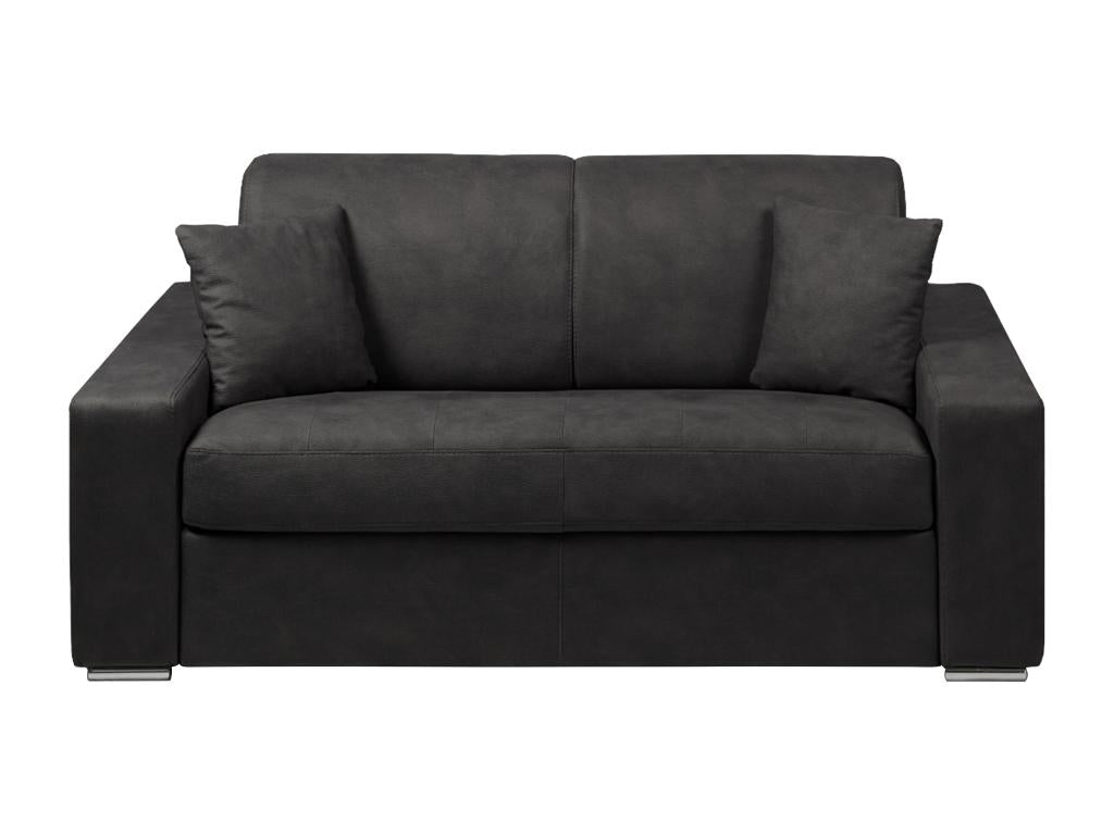 2-seater express convertible sofa in fabric - Anthracite - 120 cm sleeping area - 14 cm mattress YNZU85728