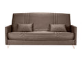 Fabric bench seat 130x190 with 13cm Starbed mattress and storage, Elariva - Light Brown AZTG42945