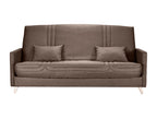 Fabric bench seat 130x190 with 13cm Starbed mattress and storage, Elariva - Light Brown AZTG42945
