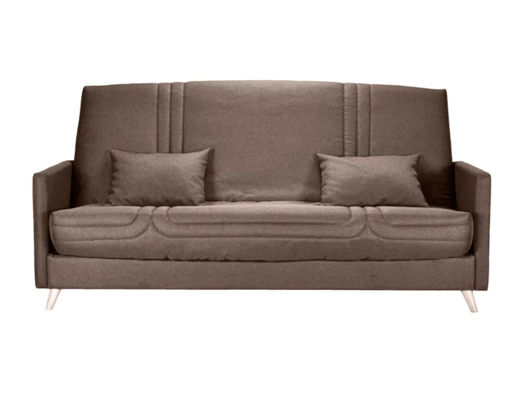 Fabric bench seat 130x190 with 13cm Starbed mattress and storage, Elariva - Light Brown AZTG42945